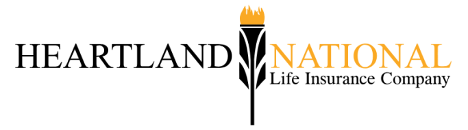 Logo of Heartland National Life Insurance Company, featuring a stylized flower.